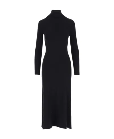 The Row Long-sleeved Dress In Black