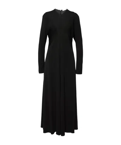 The Row Long-sleeved Dress In Black
