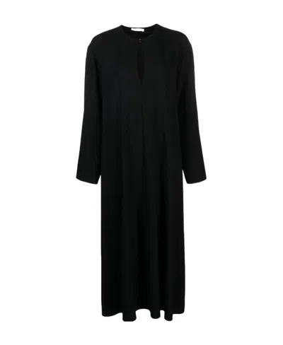 The Row Long Sleeved Dress In Black