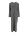 The Row Cashmere Alina Dress Featuring Back Slit In Gray