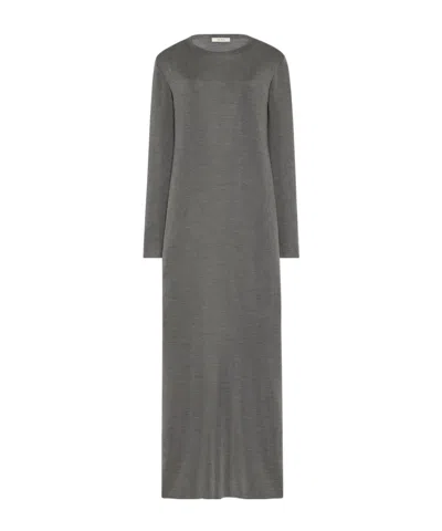 The Row Long-sleeved Dress In Gray