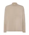 The Row Long-sleeved Half-neck Sweater In Nude