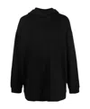 The Row Long-sleeved Cotton Hoodie In Black