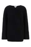 The Row Oversized Cashmere Sweater Round Neck In Black