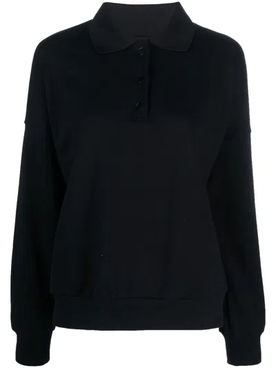 The Row Long-sleeved Polo Jumper In Blue
