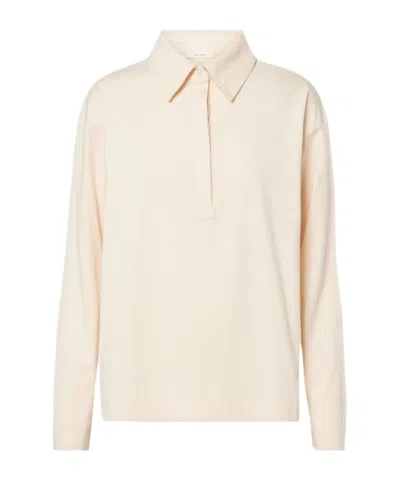 The Row Long-sleeved Polo Shirt In Pink