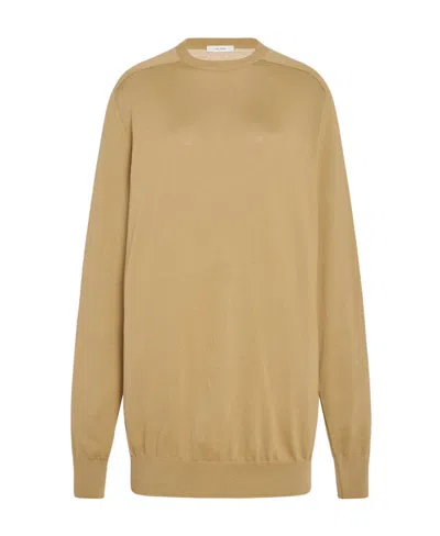 The Row Long-sleeved Round-neck Sweater In Blue