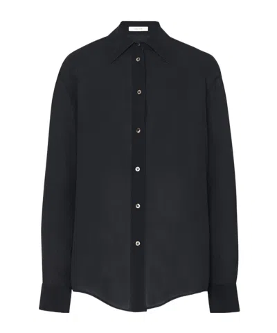 The Row Long-sleeved Shirt In Black