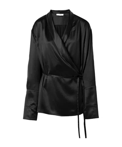 The Row Long-sleeved Shirt In Black