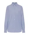 The Row Sisilia Long-sleeved Shirt In Blue