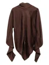 The Row Long-sleeved Shirt In Brown