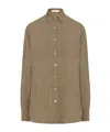 The Row Silk Shirt In Gray