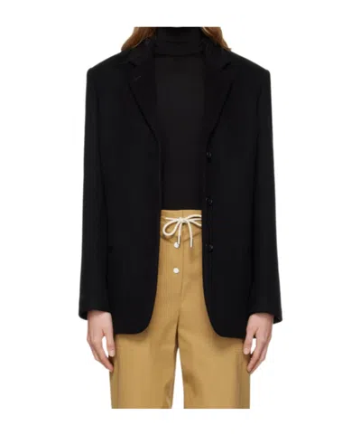 The Row Long-sleeved Suit Coat In Black
