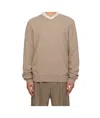 The Row Rod V-neck Cashmere Sweater In Brown