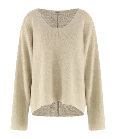 The Row Long-sleeved Sweater In Nude