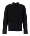 The Row Midnight Blue Stretch Cashmere Blend Hermann Sweater In Black