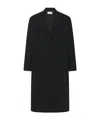 The Row Long-sleeved Wool Coat In Black