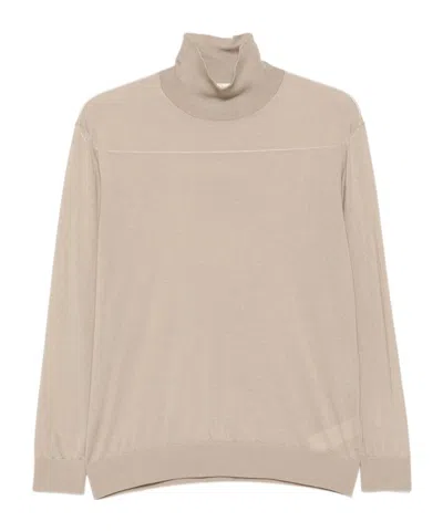 The Row Long-sleeve Knit Top In Brown