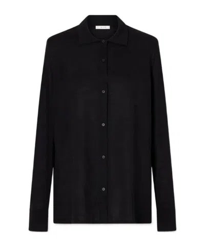 The Row Long-sleeved Cardigan In Black