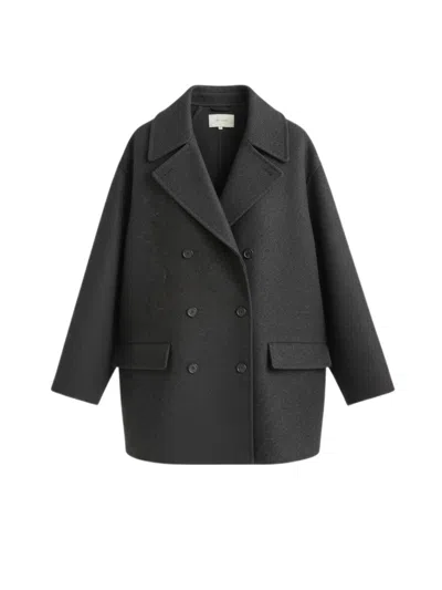 The Row Long-sleeved Coat In Black