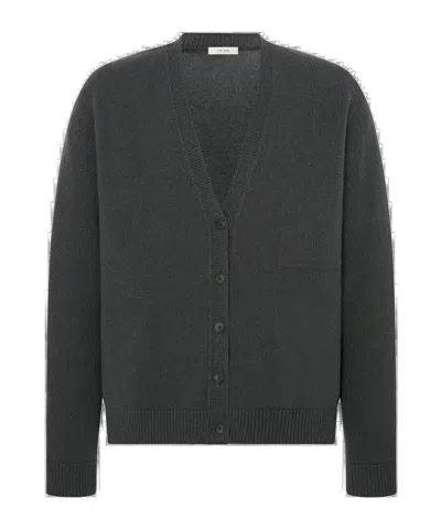 The Row Long-sleeved Knitted Cardigan In Green