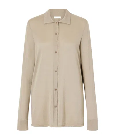 The Row Long-sleeved Knitted Cardigan In Neutral