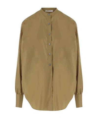 The Row Long-sleeved Shirt In Brown