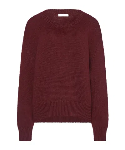 The Row Long-sleeved Sweater In Burgundy