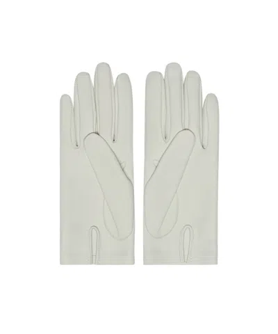 The Row Lorella Leather Gloves In White