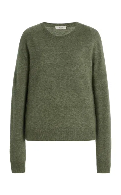 The Row Lorynna Cashmere-blend Sweater In Green