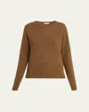 The Row Lorynna Cashmere-silk Crewneck Sweater In Brown