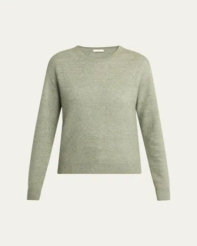 The Row Lorynna Cashmere-silk Crewneck Sweater In Gray