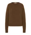 The Row Lorynna Cashmere And Silk-blend Sweater In Brown