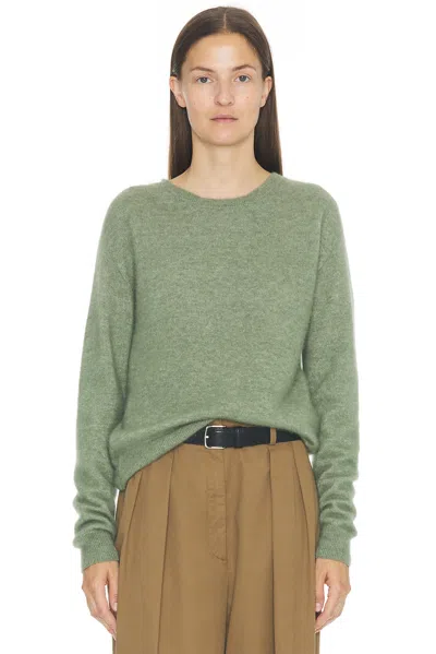 The Row Lorynna Cashmere Crewneck Sweater In Green