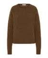 The Row Lorynna Cashmere And Silk-blend Sweater In Brown