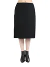 The Row Low-rise Midi Skirt In Black