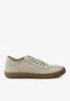 The Row Cotton Canvas Sneakers In Beige