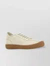 The Row Low-top Canvas Sneakers Rubber Sole In Beige