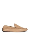 The Row Lucca Leather Moccasins In Taupe