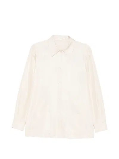 The Row Lucetta Silk Shirt In White