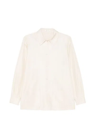 The Row Lucetta Silk Shirt In Neutral