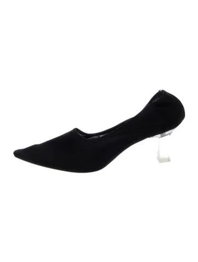Pre-owned The Row Lucite Mesh Accents Pumps In Black