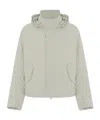 The Row Lucius Cotton Jacket In Stone Brown