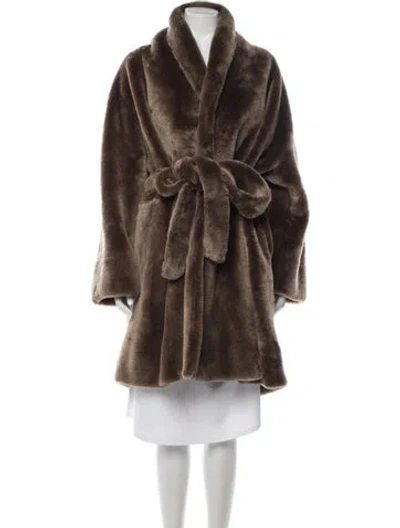 Pre-owned The Row Lucja Lambskin Fur Coat W/ Tags In Neutrals