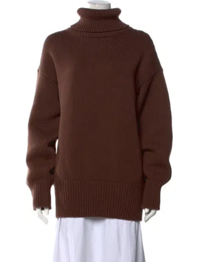 Pre-owned The Row Ludo Sweater Merino Wool Sweater In Brown