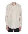 The Row Luigi Striped Shirt In Neutral