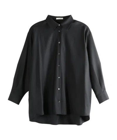 The Row Long-sleeved Shirt In Black