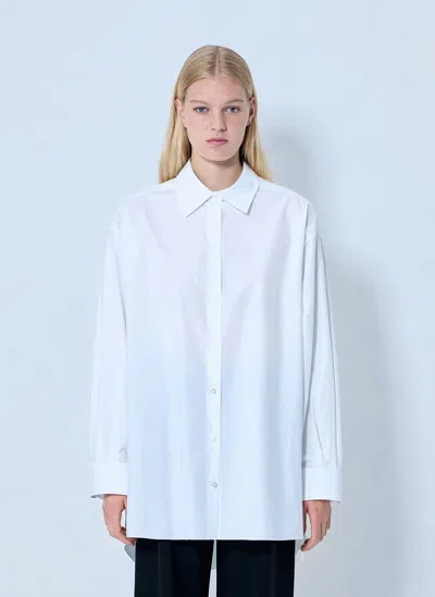 The Row Luka Cotton Shirt In White