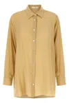 The Row Luka Relaxed Fit Long Sleeve Shirt In Sand