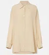 The Row Andra Oversized Silk Shirt In Neutral